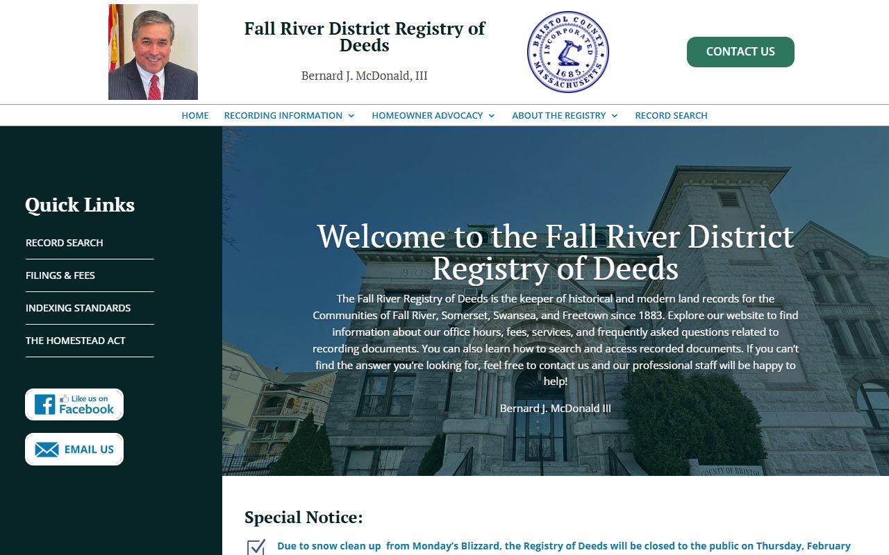 Fall River deed records - Bristol County Registry Northern District