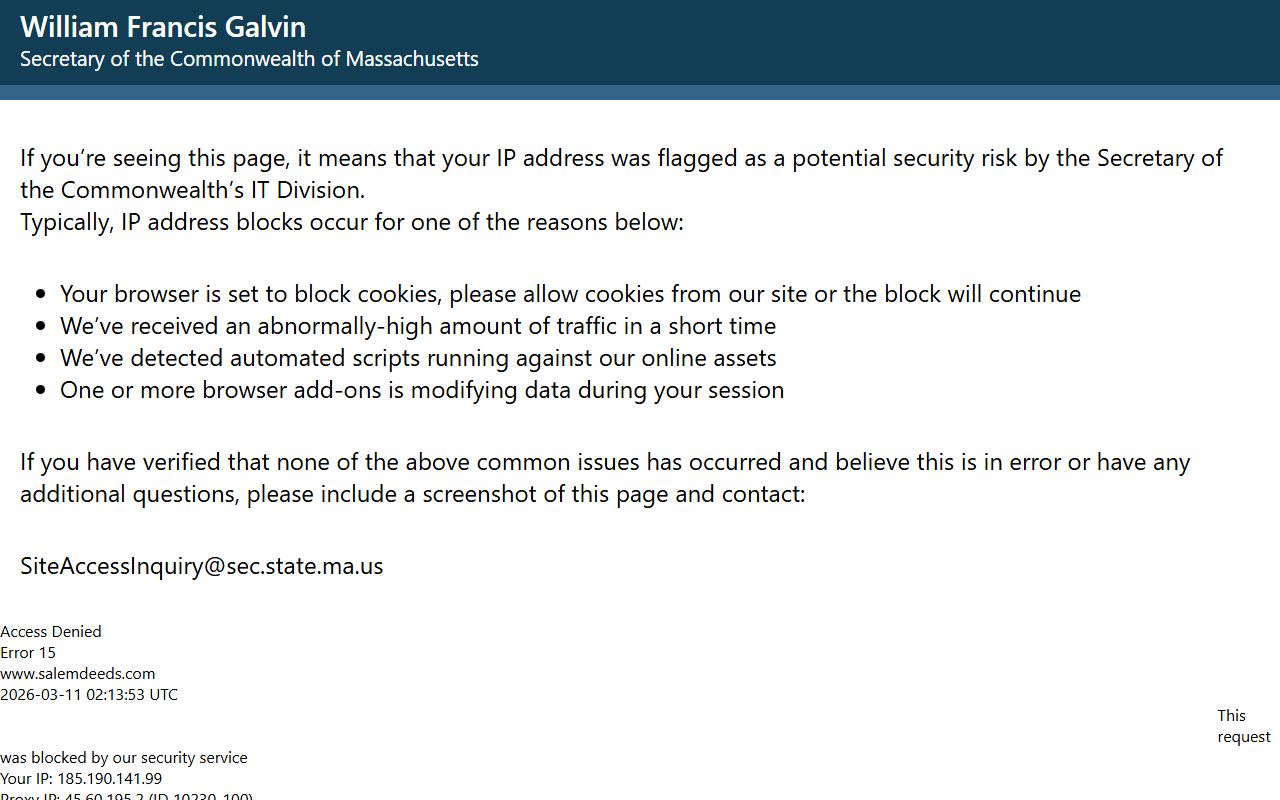 Lynn deed records - Essex South Registry of Deeds in Salem