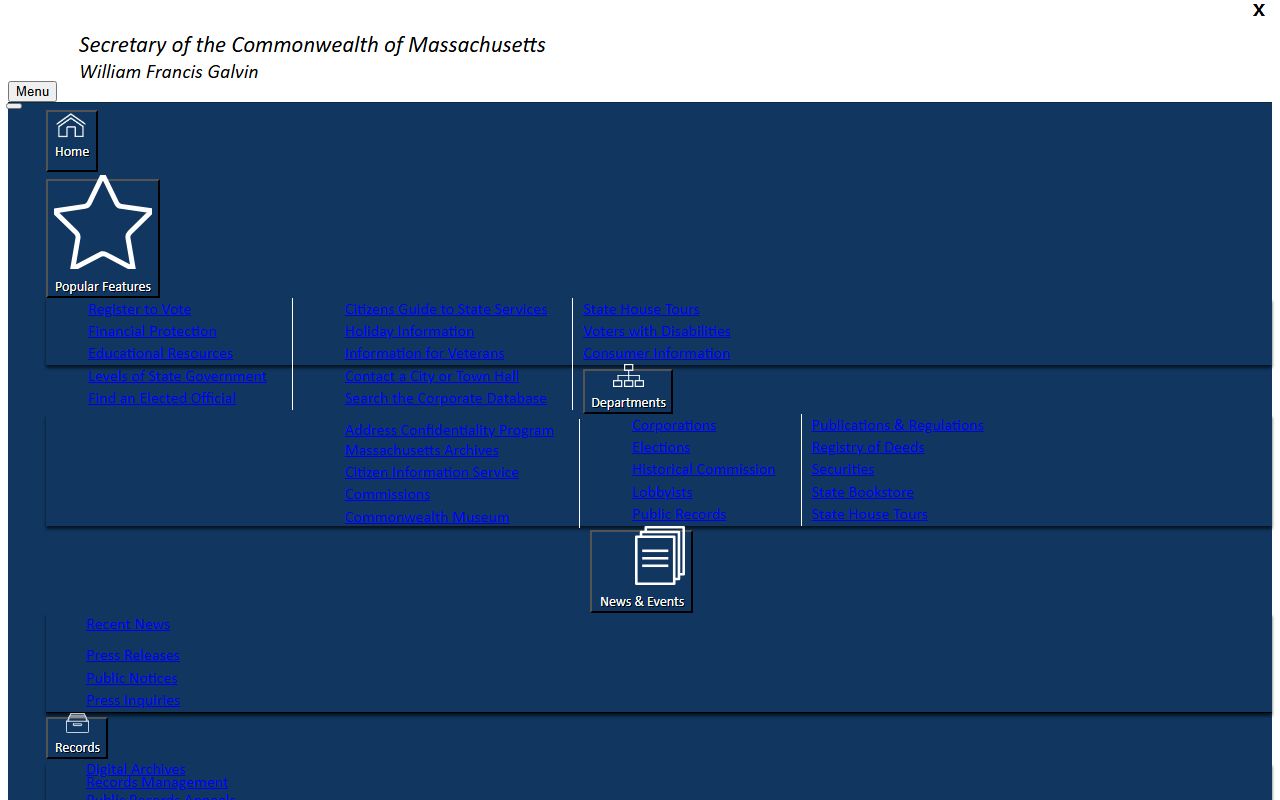 Massachusetts Consumer Notification Service signup page for deed fraud protection